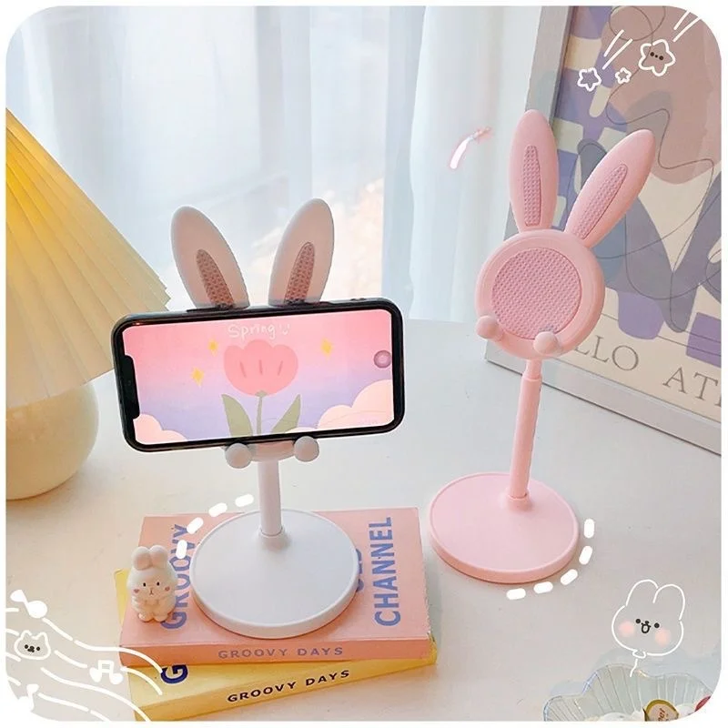 The cute Rabbit mobile phone stand desktop can lift and adjust the desktop phone accessories phone stand phone grip - Image 5