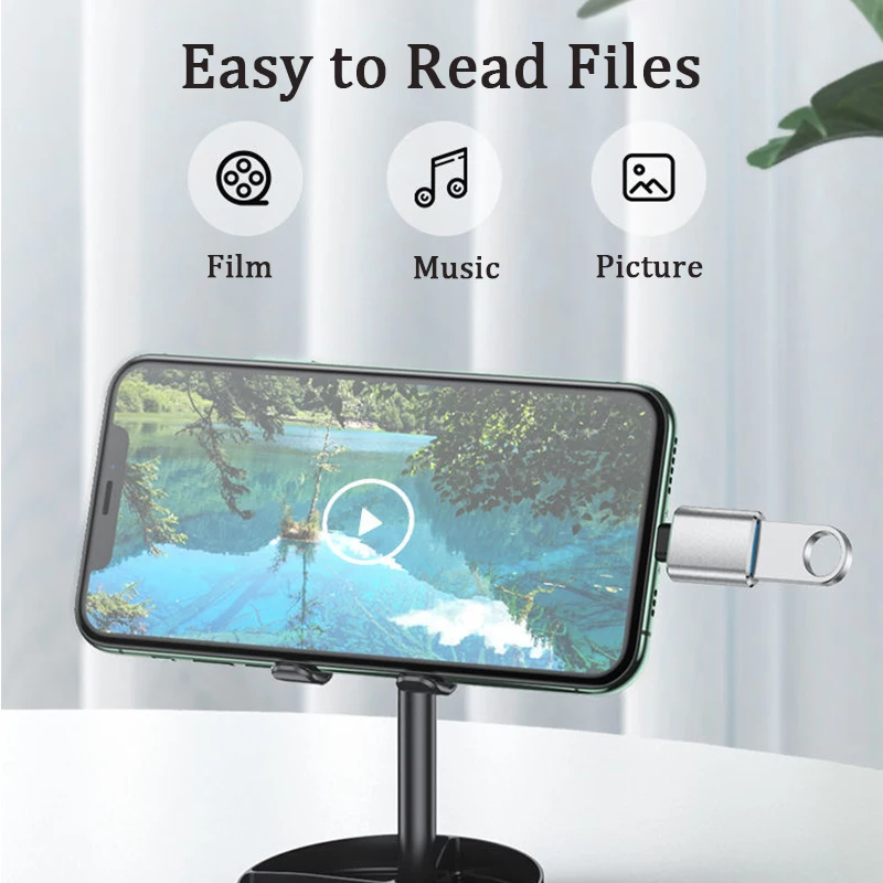 Type C To USB 3.0 Adapter Metal Charging Stable Data Transmission File Reading Light for Iphone Macbook Xiaomi Samsung Connector - Image 4