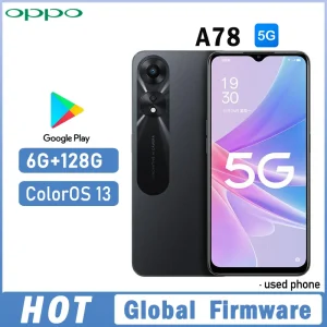 OPPO A78 5G SmartPhone Global firmware MTK Dimensity 700 ColorOS 13 RAM 6GB ROM 128GB 6.56″ camera 50MP 5000mAh used phone
