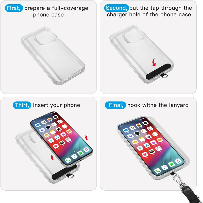 Universal Mobile Phone Lanyard Straps Gasket Anti-lost Nylon Detachable Phone Hanging Cord Patch Replacement Sling Tether Pad - Image 3