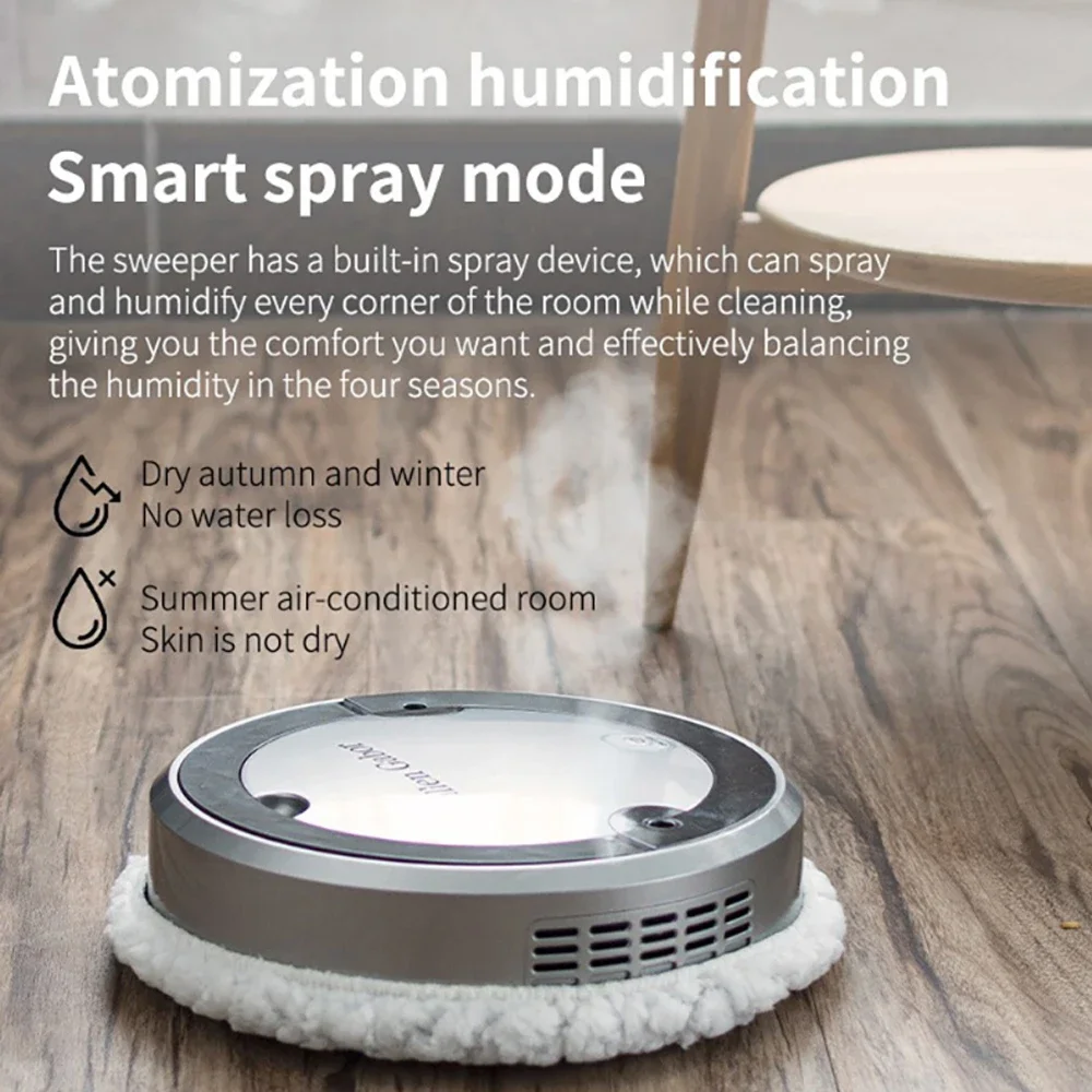 New Mopping with Sprayer Machine Wet and Dry Smart Home Floor Sweeping Automatic Electric Floor Mops Floor Steam Cleaner Robot - Image 3