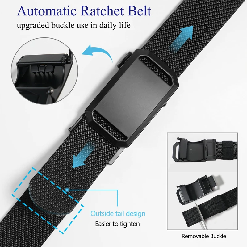 Newest Automatic Buckle Belt Canvas Tactical Waist Belt v Durable Casual Outdoor Hunting Adventures Training Pants Belt For Mens - Image 2