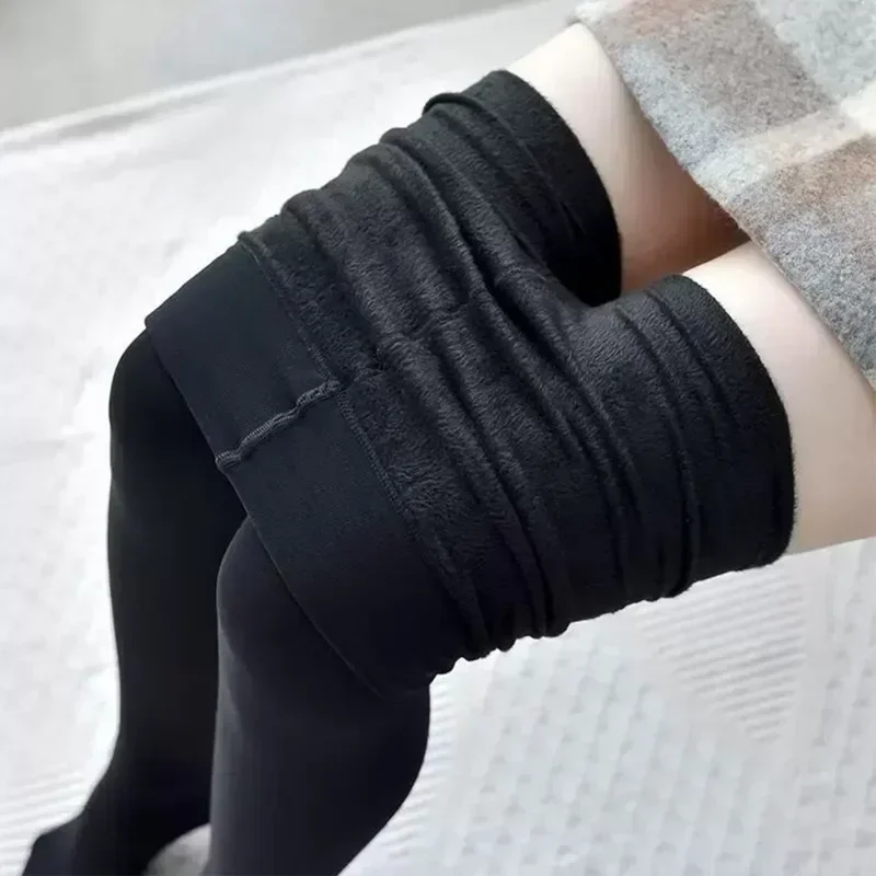 1/2pcs Fleece Lined Tights Women Thermal Pantyhose for Women Winter Panty Polar Skin Black Effect Stockings Women's Thermal Sock - Image 4