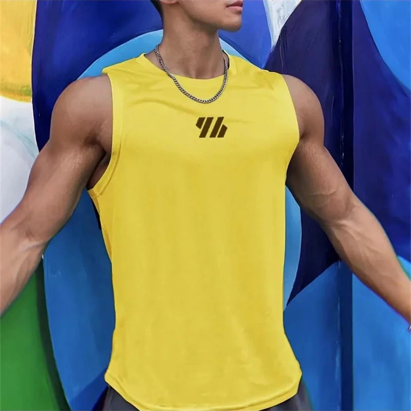 2024 newest Summer Gym Vest High Quality mesh Shirt Sleeveless T-shirts Men Tank Tops basketball running Fitness Sports Vest men - Image 4