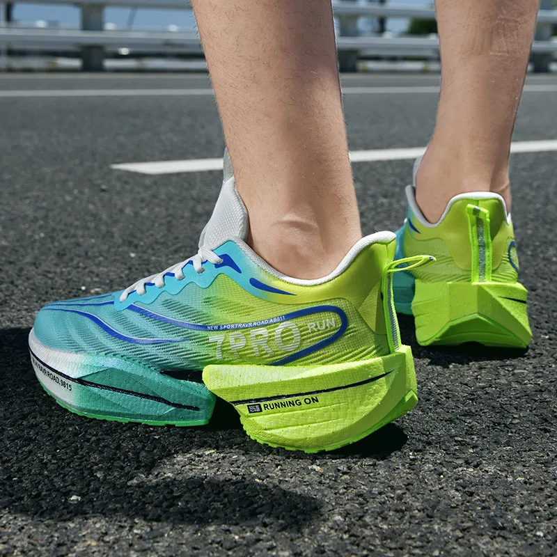 New Men's Carbon Plate Sneakers Outdoor Soft Sole Mesh Sports Shoes Running Shoes Light Anti-Slip Casual Couple Tennis Shoes - Image 6
