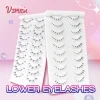 10Pairs Bottom Eyelashes Manga Lower Lashes Clear Band Wispy Small Flame Under Eye Lashes Korean Makeup Cosplay Tools