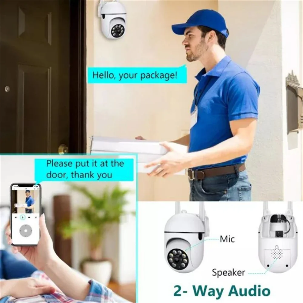 4K 8MP WiFi Wireless Monitor Camera Motion Detection Two-Way Audio Smart Home Security Protection 355°/90° Swivelling IP Camera - Image 5