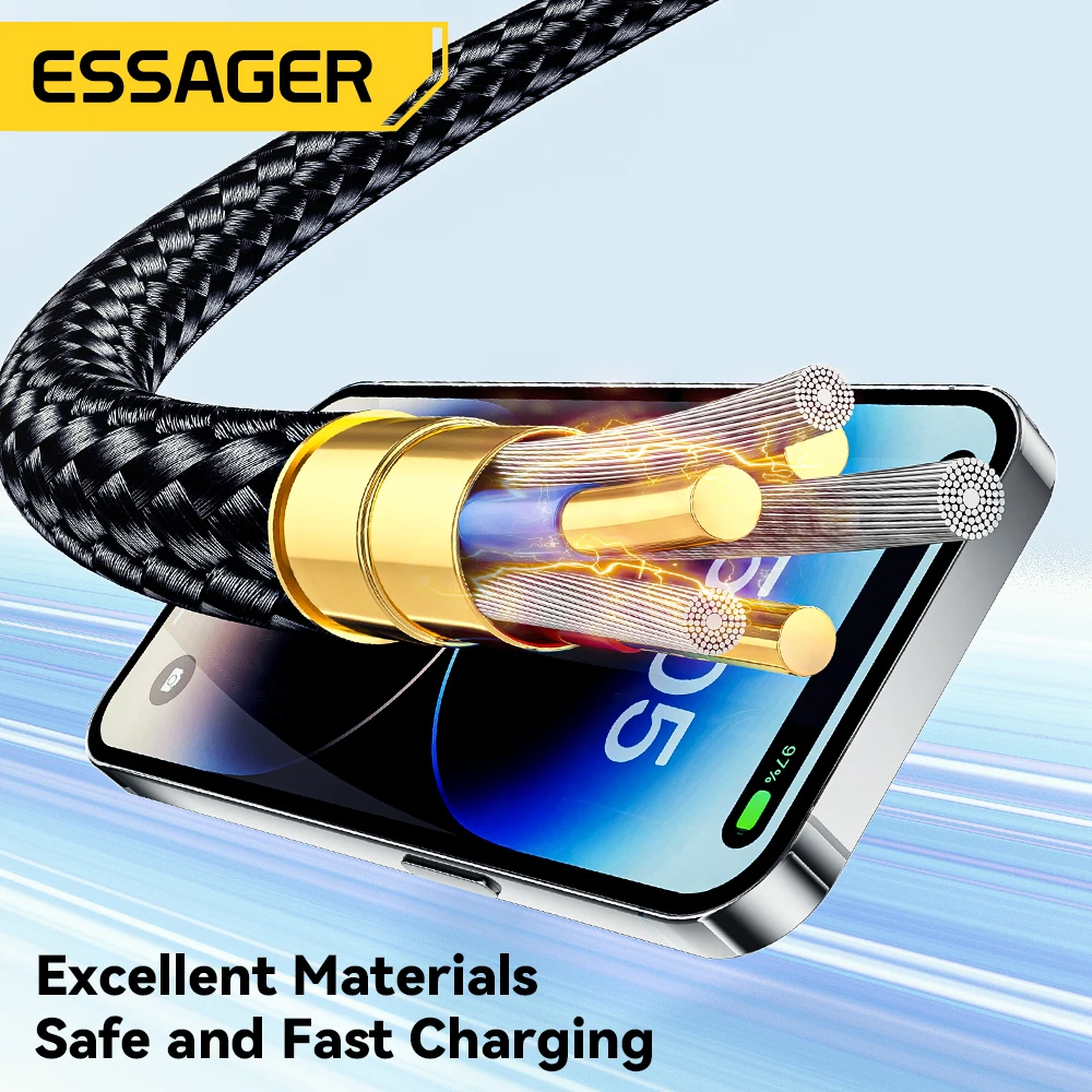 Essager USB C Cable For iPhone 14 13 12 11 Pro Max Xs 8 Plus iPad Macbook Wire 29W PD Fast Charging Type C To Lighting Data Cord - Image 4