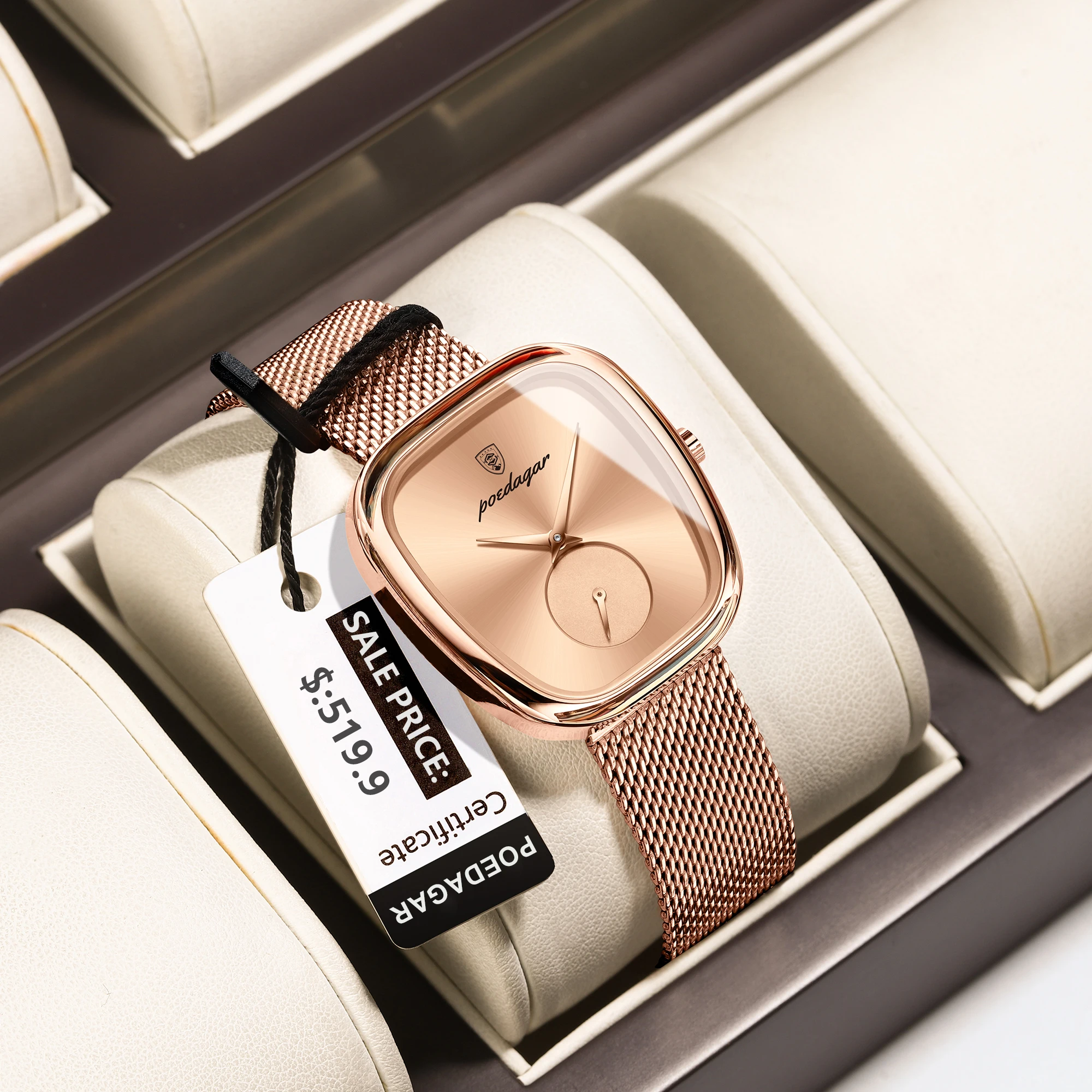 POEDAGAR Luxury Fashion Elegant Ladies Watch Waterproof Watch for Woman Mesh Stainless Steel Quartz Women's Watches Female Reloj - Image 2