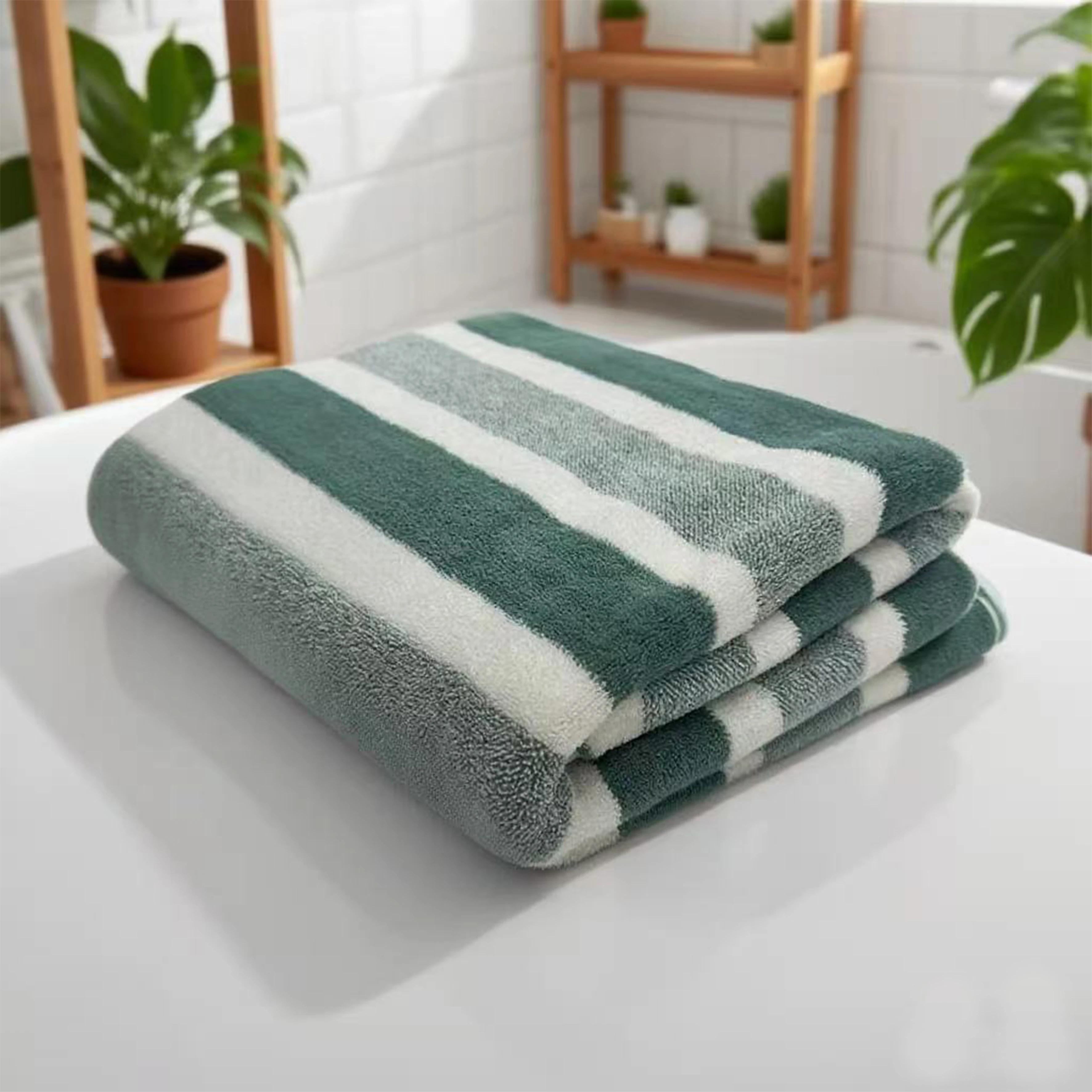 1-pack thick bath towel, strong water absorption and quick drying, non shedding, durable - very suitable for families, beaches, - Image 6