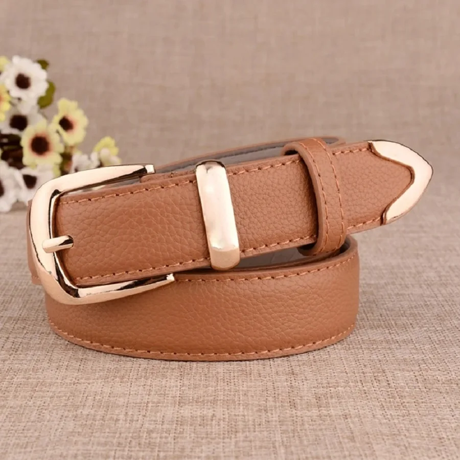 Women's Trousers Belt Leather Trend White Belt Fashion High Quality Trouser Belts Solid Vintage Pin Buckle Ladies Strap LB2146- - Image 5