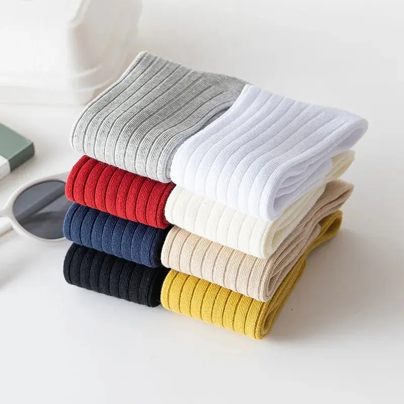 3Pairs/Lot Baby Knee High Socks Kids Girls Boys Soft Cotton Long Sock Cute Spanish Stripe Solid Children Socken For 0-8Years - Image 3