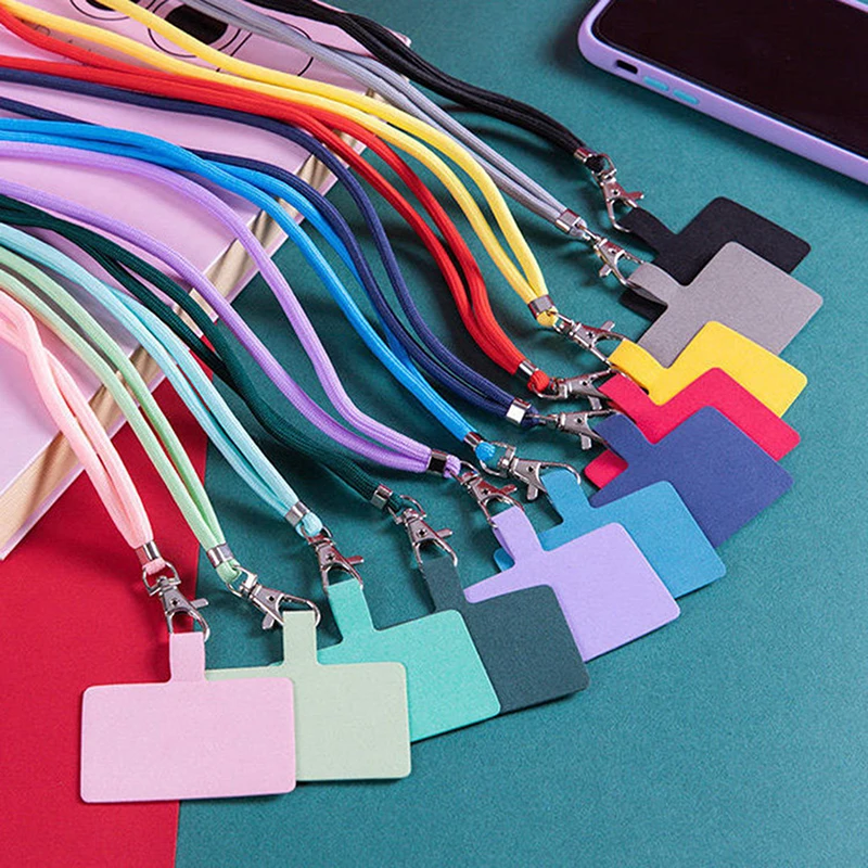 NEW Adjustable Phone Lanyard Detachable Neck Cord Lanyard Strap Carabiner Compatible Pendant With Card For Mobile Key Fob Colors - Image 2
