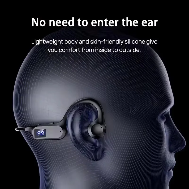 Wireless Earphone Bone Conduction Sport Swimming Bluetooth Compatible Headphone Hand-free With Mic For Running X7 Earbuds - Image 3