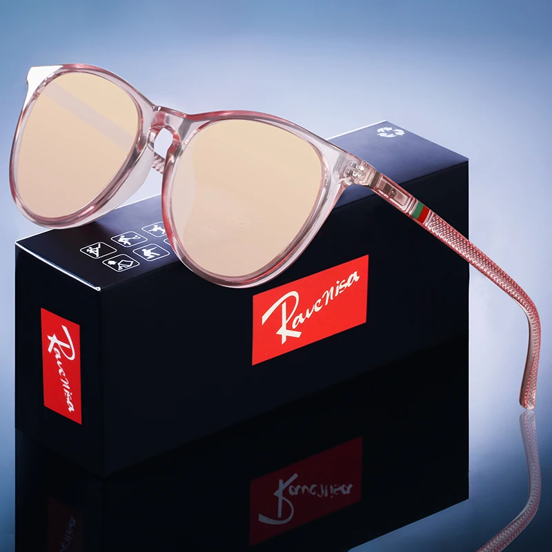 Trendy Polarized Sunglasses For Women Brand Design Frame Fashion Sunglasses Pink UV400 - Image 3