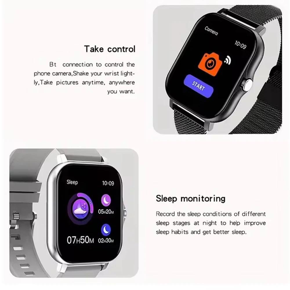 New Smart Watch Android IOS Phone 1.44 Inch Color Screen Bluetooth Call Blood Oxygen/Pressure Monitoring Smart Watch Women Men - Image 4