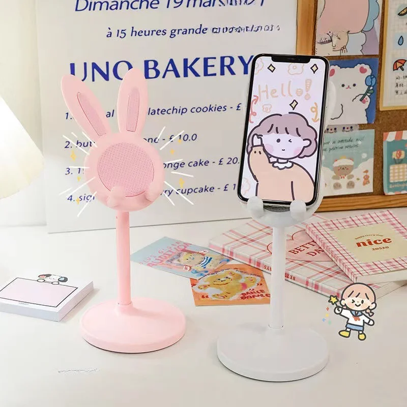The cute Rabbit mobile phone stand desktop can lift and adjust the desktop phone accessories phone stand phone grip - Image 3