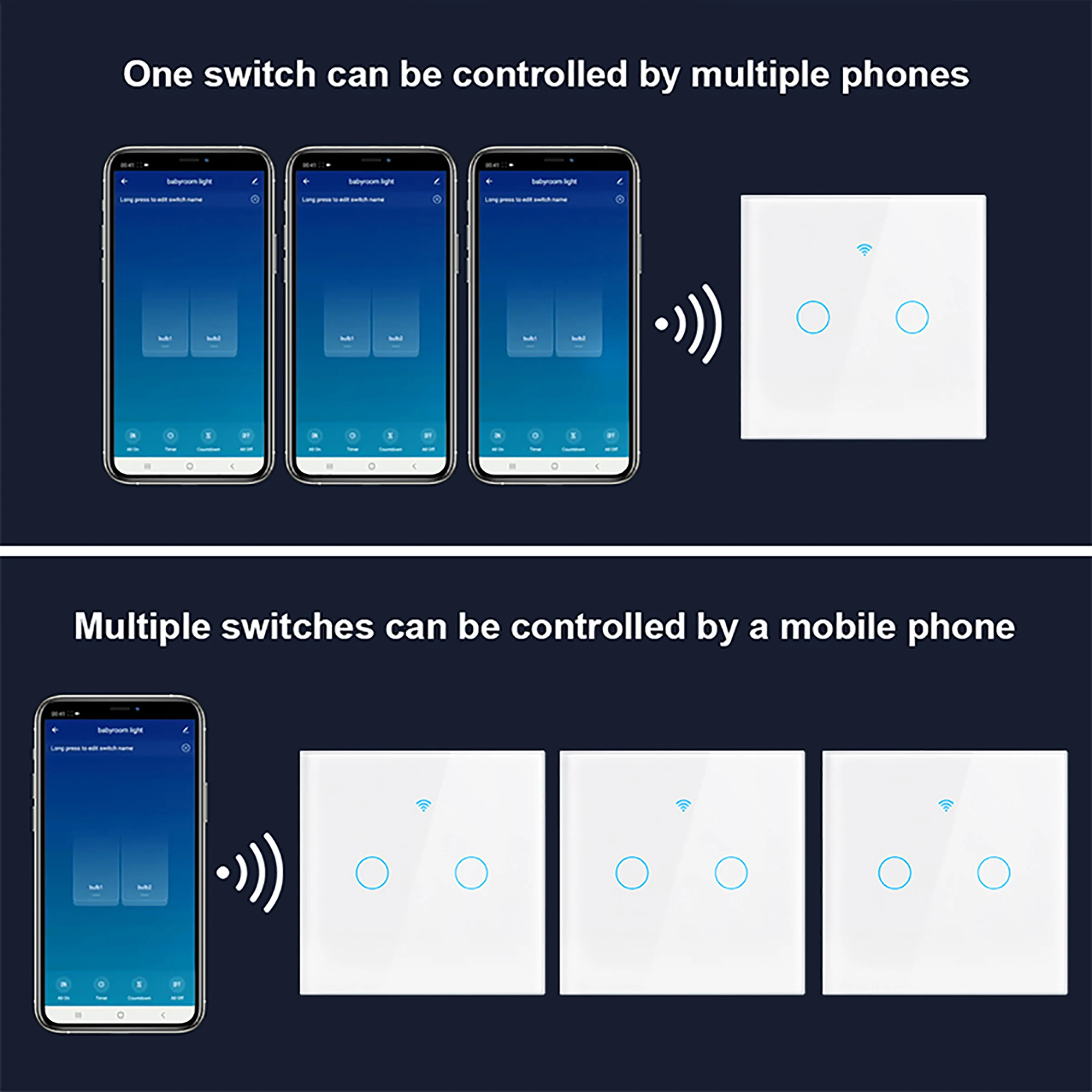 Tuya Smart Life Light Switch WiFi Touch Sensor Smart Switch App Remote Control No Neutral Wire 110V 220V For Alexa Google Home - Image 6
