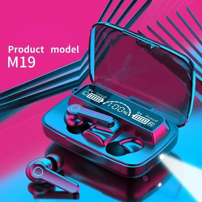 M19 Headset TWS Earphone M10 Intelligente Touch Control Wireless Bluetooth-compatible Headphones Waterproof LED Display With Mic - Image 2
