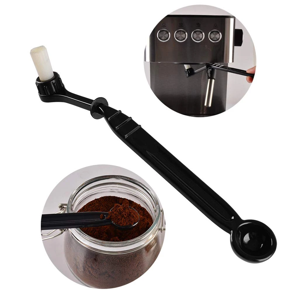 Leeseph Coffee Machine Brush Cleaner with Spoon 2 in 1, Barista Espresso Machine Brush Replacement Head, Coffee Cleaning Tool - Image 4