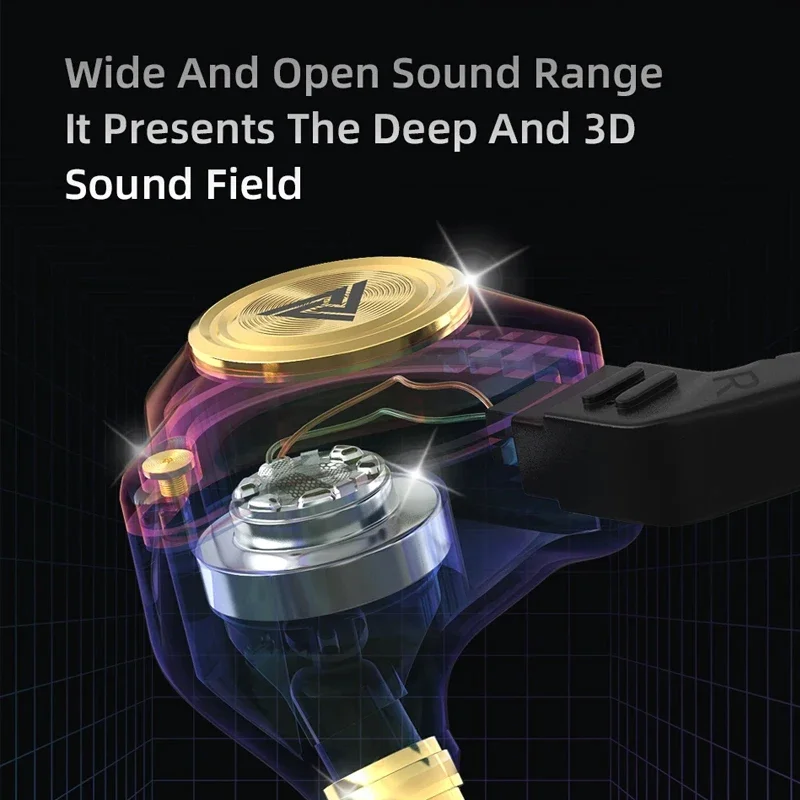QKZ AK3 FiLe Wired Earphone with Microphone HiFi Music Monitor Bass Headphones Noise Cancelling Headset For Sport Gaming Earbuds - Image 5