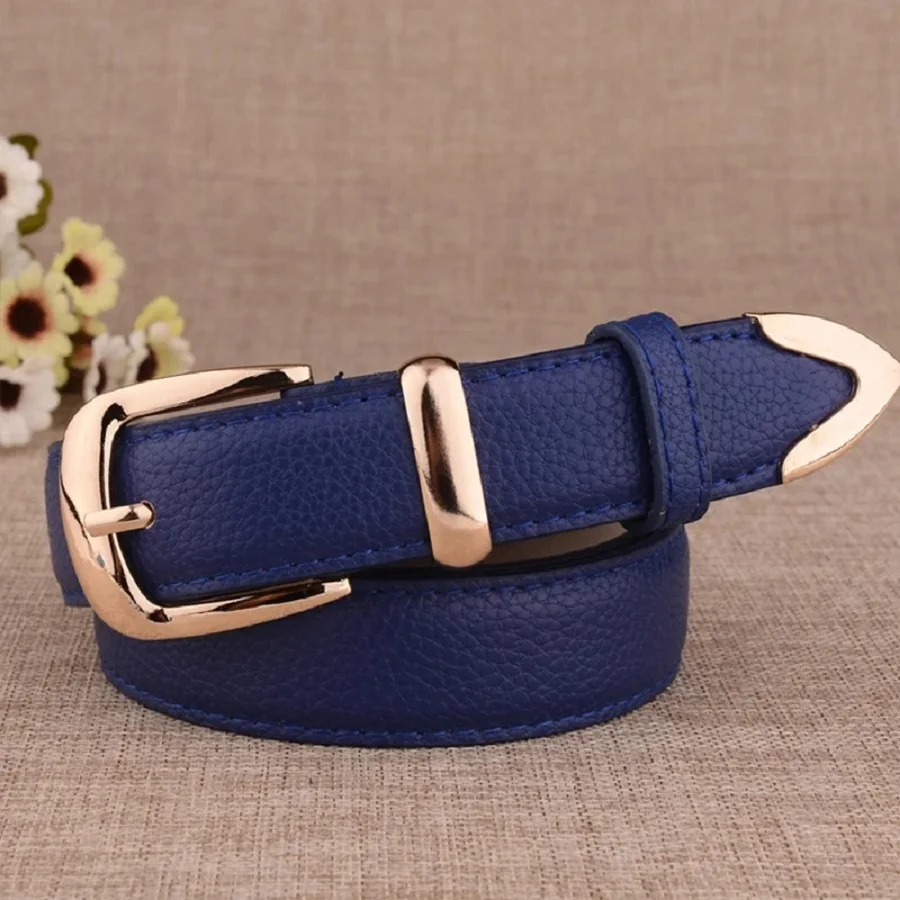 Women's Trousers Belt Leather Trend White Belt Fashion High Quality Trouser Belts Solid Vintage Pin Buckle Ladies Strap LB2146- - Image 4