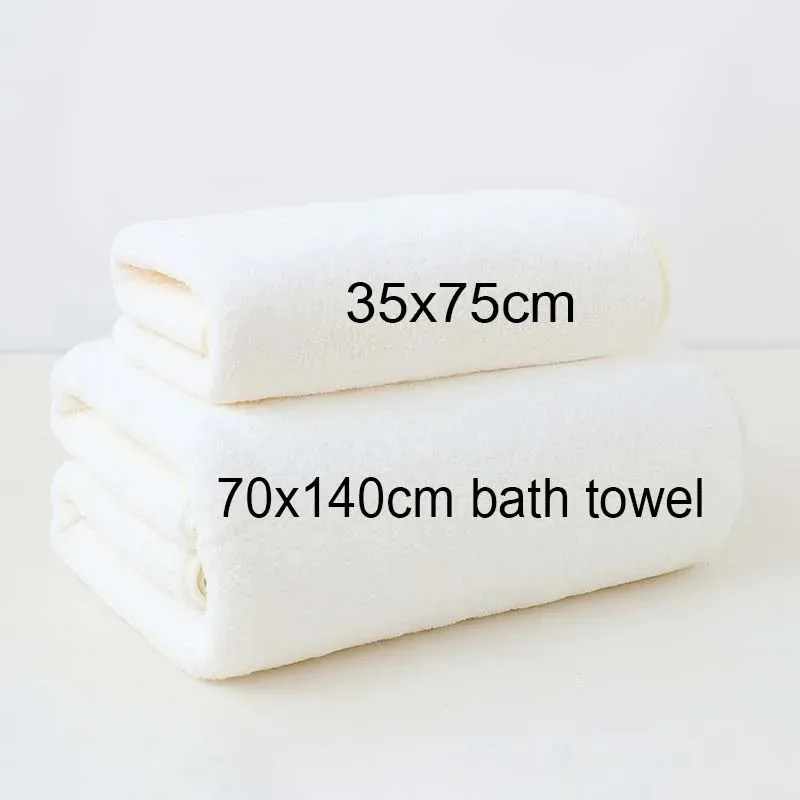 Coral Fleece Thickened Towel and Bath Towel Set, Solid Color, Soft and Absorbent, Suitable for Home Gym Face Washing Towels - Image 3