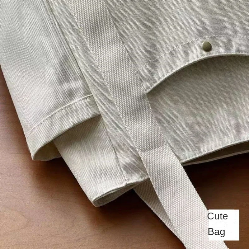 Large Capacity Canvas Solid Letter Tote Bag Versatile Handbag for Commuter Work Student Class Underarm Women's Bag shopping bag - Image 4