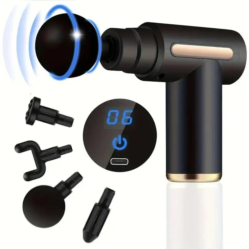 Portable Fascia Gun Vibration Massage Gun For Body Neck Back Deep Muscle Relaxation Fitness Slimming One Head - Image 6
