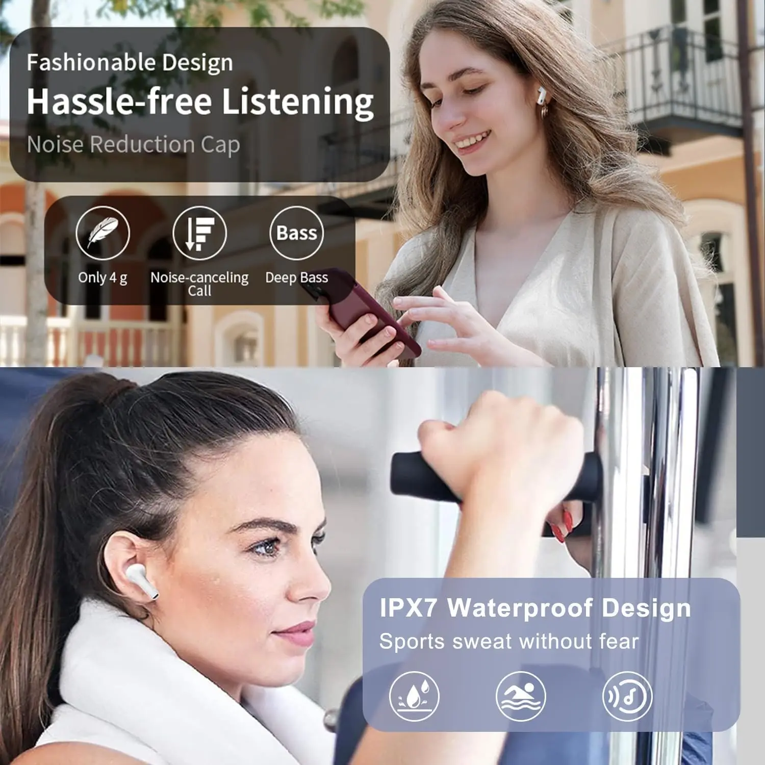 Original New TWS Wireless bluetooth noise cancelling headphone earphone headset earbuds bluetooth for sports and game headset - Image 4