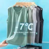 Men’s Ice Silk Mesh Vest Lightweight Sports Summer Wear Sleeveless T-shirt Tank Top Casual Fashion Outerwear