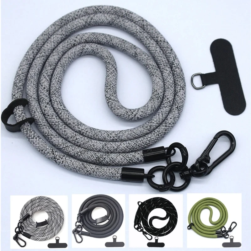 8MMx120CM Bold Long Mobile Phone Lanyard Universal Crossbody Hanging Shoulder Strap Detachable Neck Cord Anti-Lost Lanyard - Image 4