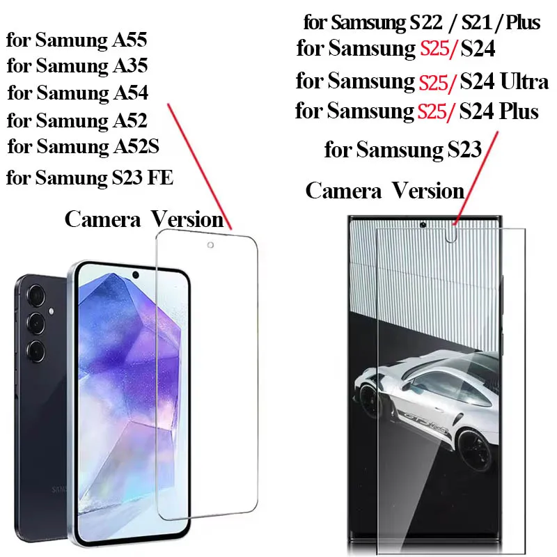 HD Screen Protector for Samsung S23 A55 A35 A54 S25 Tempered Glass for Samsung S24 S21 S22 mica Galaxy S24 Ultra S23 FE - Image 3
