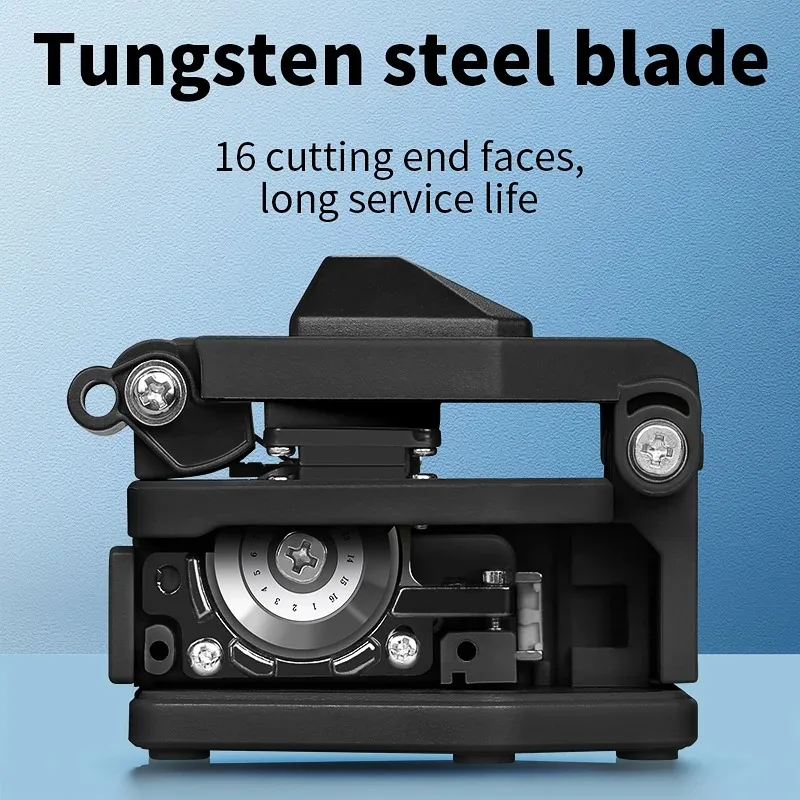 High Precision Fiber Cleaver Black S-6C Optical Fiber Cable Cutting Knife FTTT Fiber Optic Knife Tools Cutter 16 Surface Blade - Image 6
