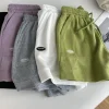 Women’s comfortable loose wide-legged drawstring A pants Slim Waist Slim fit casual home versatile sports shorts
