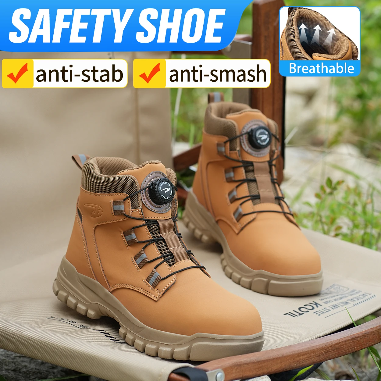 Waterproof Safety Boots Men Indestructible Steel Toe Work Boots Anti-smash Stab-resistant Safety Shoes Biker Botas Para Hombre - Image 5