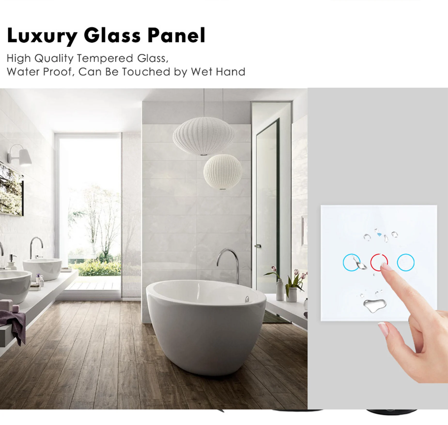 Tuya Smart Life Light Switch WiFi Touch Sensor Smart Switch App Remote Control No Neutral Wire 110V 220V For Alexa Google Home - Image 4