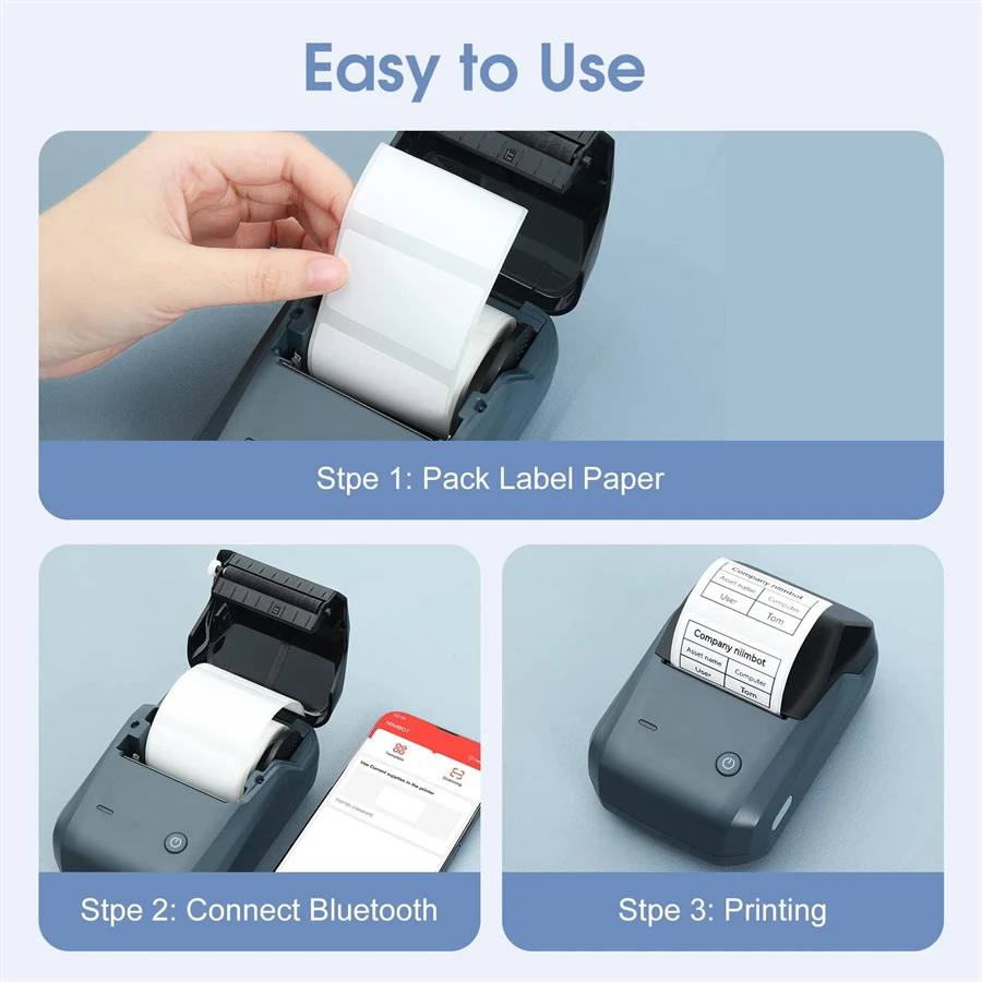 Niimbot B1 Mini Portable Thermal Printer Self-Adhesive Sticker Label Maker Pocket Printer Labeling Machine Bluetooth Niimbot B1 - Image 5
