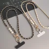 Mobile Phone Lanyard Women’s Long Neck and Shoulder Strap Phone Case Universal Lanyard Long Crossbody Pearl Pickup Chain