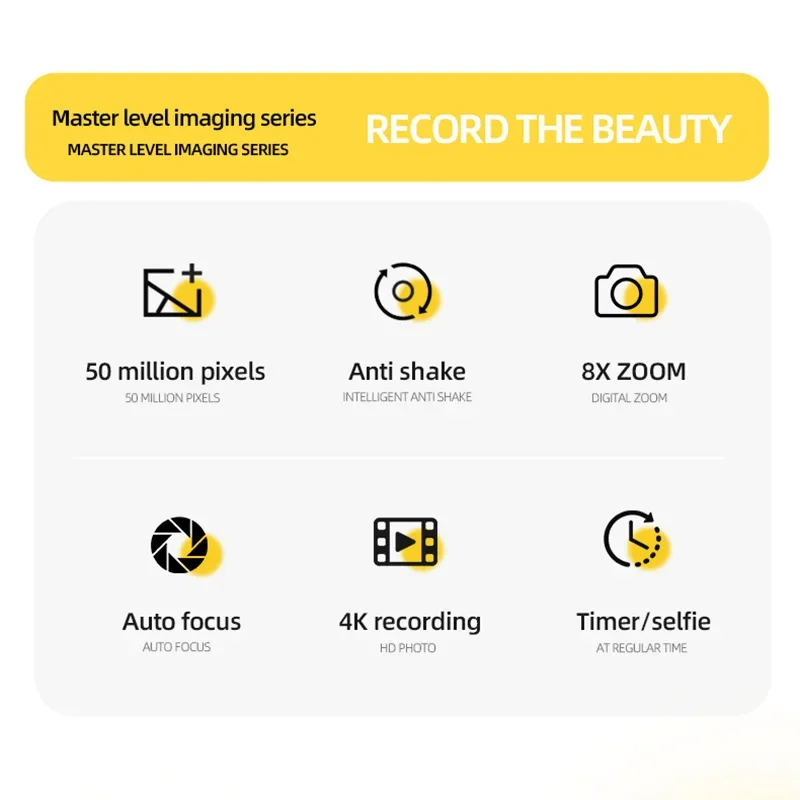 4K Digital Camera 5000W Pixel Retro CCD Portable Card Camera Entry-level Camera Dual Camera Flash 50 Million Pixels Auto Focus - Image 6
