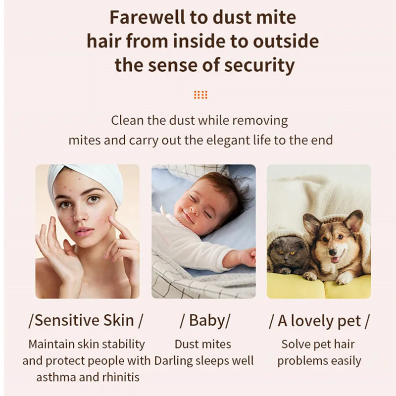 2025 Double Cup Wireless Mite Remover Mite Removal Tool Bed Mounted Household Vacuum Cleaner Tapping Sterilizing To Remove Mites - Image 4
