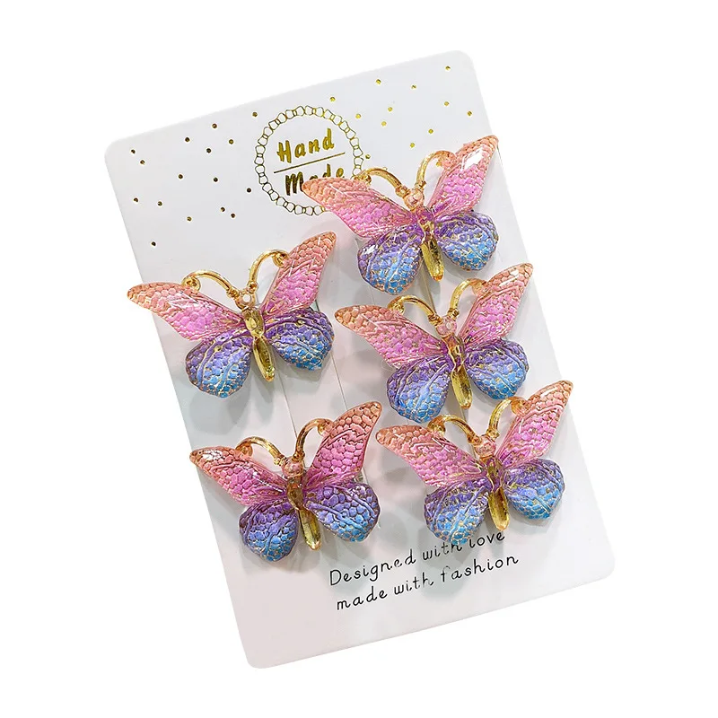 5PCS Cute Sweet Stereoscopic Color Gradient Baby Hairpins Kids Hair Clips Children Headwear Princess Barrette Girls Accessories - Image 6