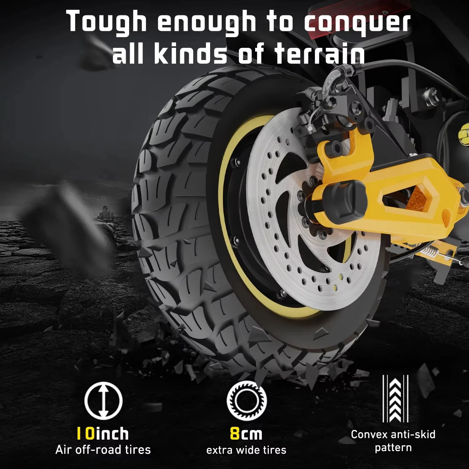 IENYRID IE-ES1 E-Scooter 2400W Dual Motor 48V20.8AH Electric Scooter 10 Air off-road Tires Waterproof Design Electric Skateboard - Image 5