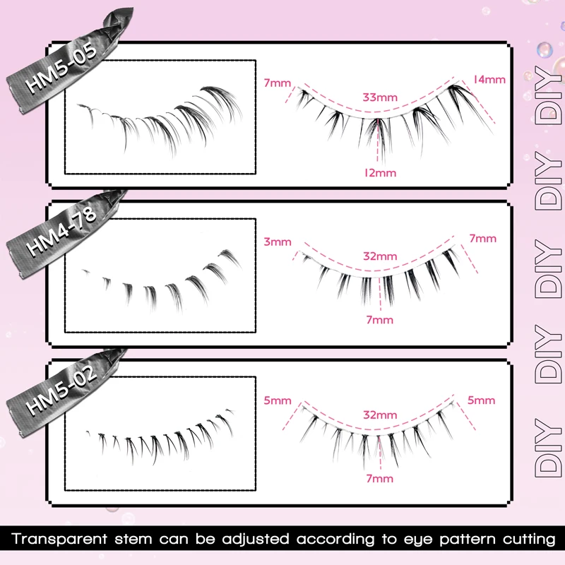 10Pairs Bottom Eyelashes Manga Lower Lashes Clear Band Wispy Small Flame Under Eye Lashes Korean Makeup Cosplay Tools - Image 5