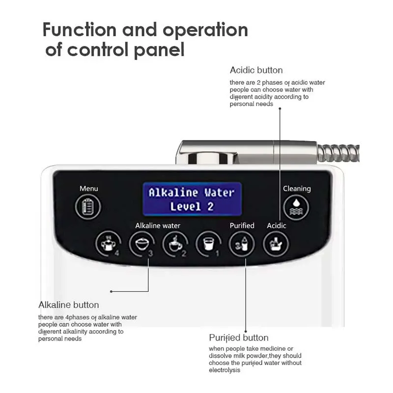 Japan Technology Kangen Alkaline Water Ionizer Purifier PH4.5-10.5 Alkaline Acid Water Filter Hydrogen water generator Machine - Image 6