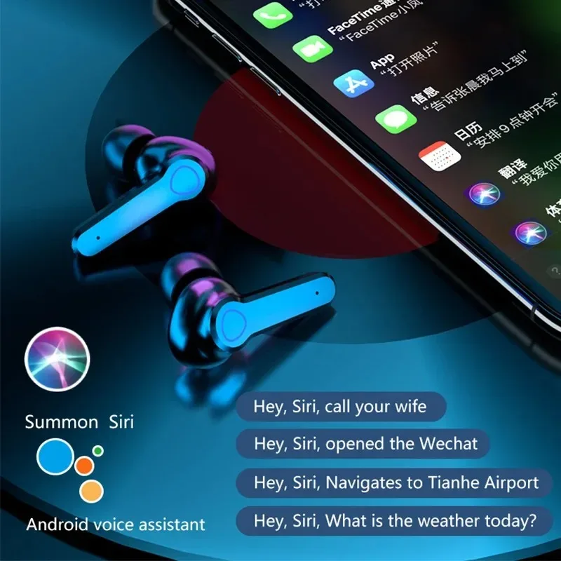 M19 Headset TWS Earphone M10 Intelligente Touch Control Wireless Bluetooth-compatible Headphones Waterproof LED Display With Mic - Image 3