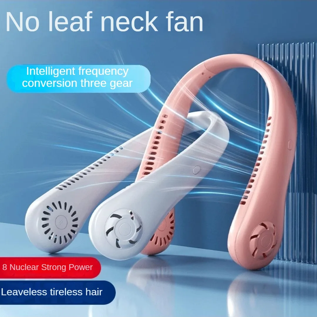 2025 Long endur New Mini Neck Mounted Fan Portable Bladeless Neck Rechargeable Air Cooler 3 Speed Mini Summer Sports Fan Outdoor - Image 3