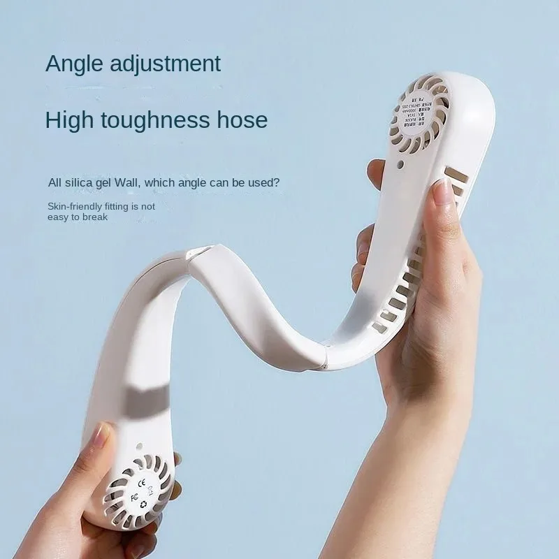 2025 Long endur New Mini Neck Mounted Fan Portable Bladeless Neck Rechargeable Air Cooler 3 Speed Mini Summer Sports Fan Outdoor - Image 2