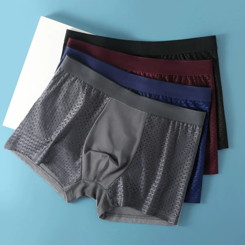 Alobee 4Pcs wear Boxer Short Men Microfiber Boxer Briefs Underwear Compression Stretch - Image 3