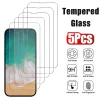 5pcs Tempered Glass for iPhone 17 16 15 14 13 12 Pro Max Screen Protector for iPhone 12Mini 13Mini 14 Plus 14Pro Glass 16Pro Max